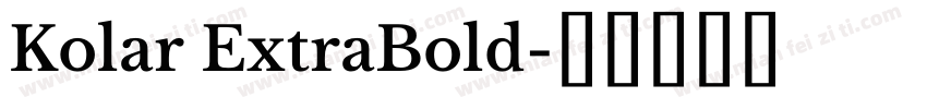 Kolar ExtraBold字体转换